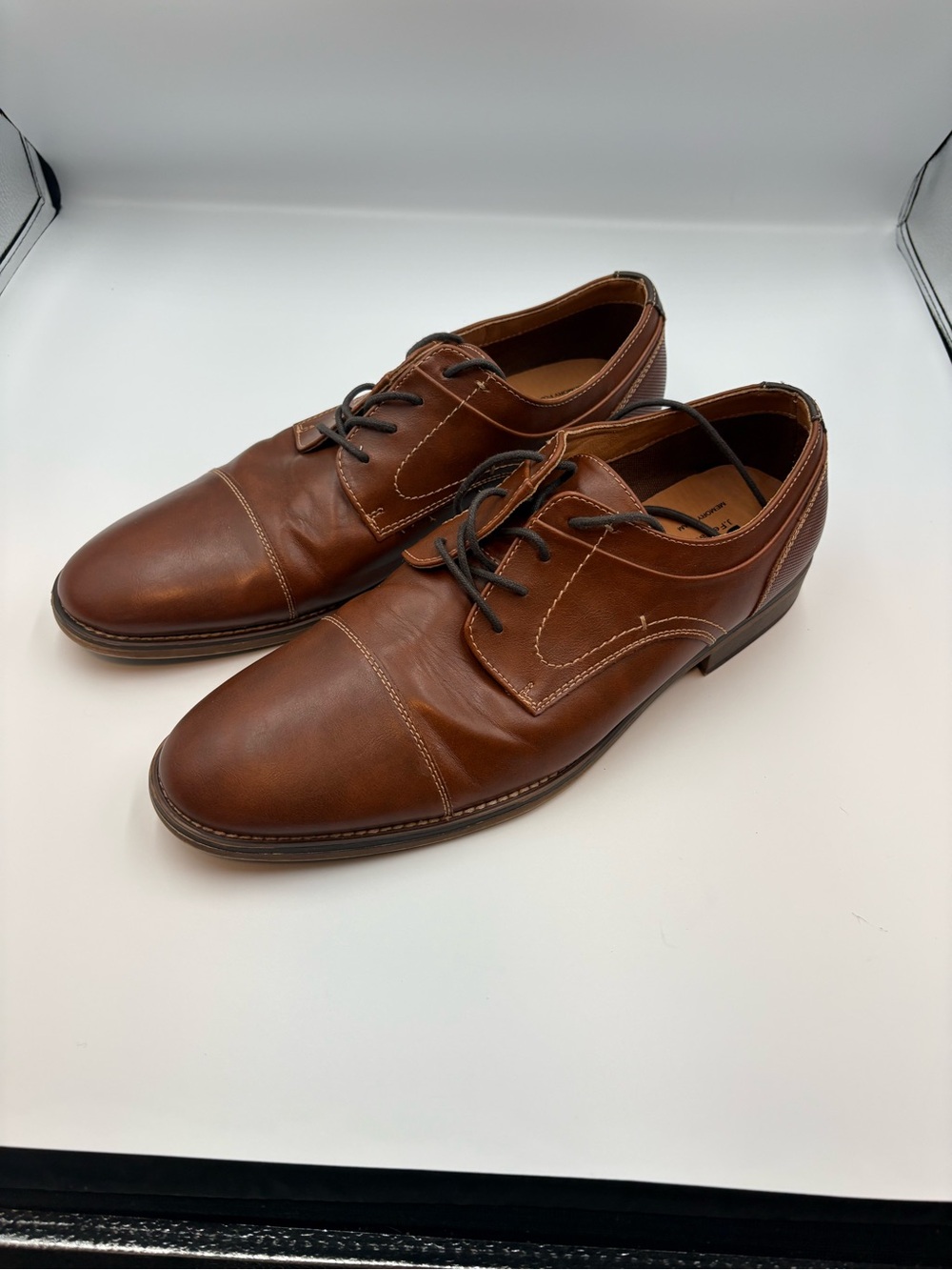Men’s JF J. Ferrar Brown Leather Oxfords SZ 12M